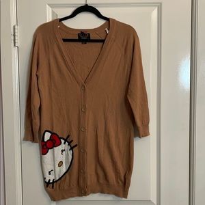 Hello Kitty x Forever 21 Button Up Cardigan, Tan